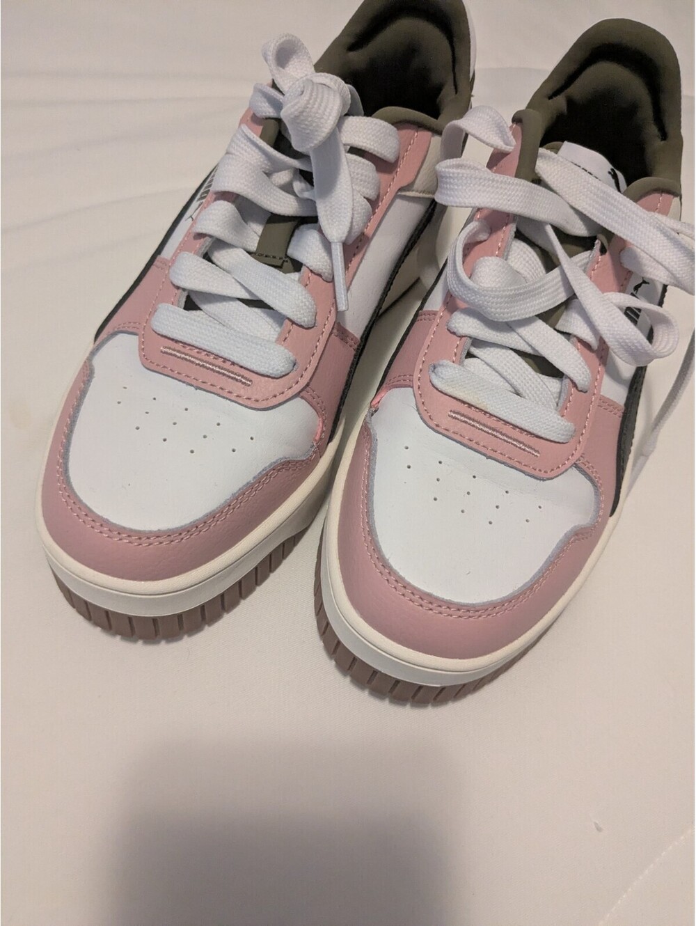 Puma Carina Street Platform Sneakers Women's Sz 36 Women's 6 Pink Olive Black